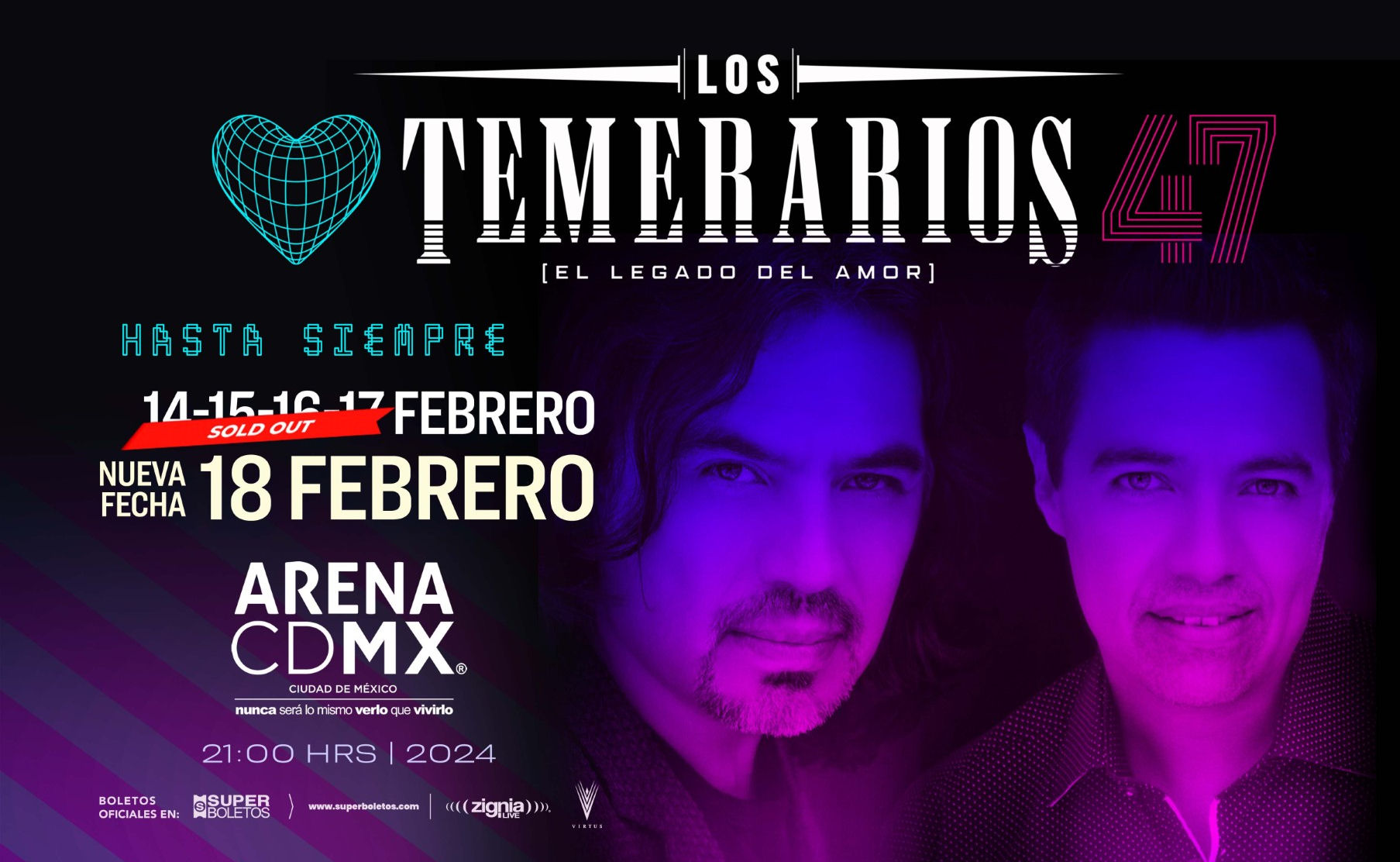 Los Temerarios logran récord, al agotar cuatro conciertos consecutivos