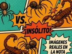 Enfrentamiento entre araña y alacrán en casa de La Piedad