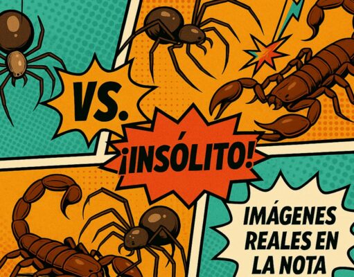 Enfrentamiento entre araña y alacrán en casa de La Piedad