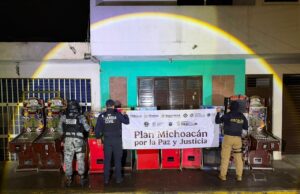 FGE asegura 49 máquinas tragamonedas, en Uruapan
