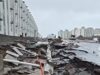 Lluvias destruyen calles de «Viviendas del Bienestar» en Veracruz