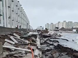 Lluvias destruyen calles de «Viviendas del Bienestar» en Veracruz