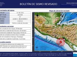 Sismo de magnitud 5.7 se registra frente a las costas de El Salvador