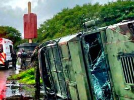 Vuelca camión del Ejército en Tocumbo; reportan siete militares heridos, dos de gravedad