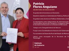 Nombra Bedolla a Patricia Flores como nueva secretaria de Educación