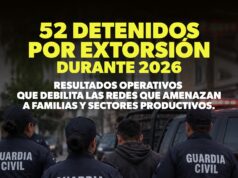 Estrategia “Cancela la Extorsión” logra la detención de 52 personas en 2026