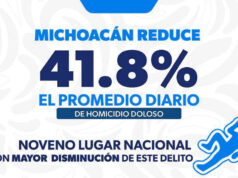 Michoacán reduce 41.8% el promedio diario de homicidio doloso