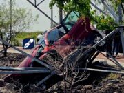 Un lesionado tras aparatoso accidente en el Libramiento Martí-Mercado