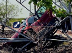 Un lesionado tras aparatoso accidente en el Libramiento Martí-Mercado
