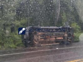 Vuelca unidad de la Guardia Nacional; 5 agentes resultaron heridos