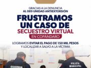 SSP localiza sano y salvo a joven víctima de secuestro virtual