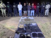 Detienen a cuatro personas en Huanímaro; aseguran presunta droga, arma y camioneta robada